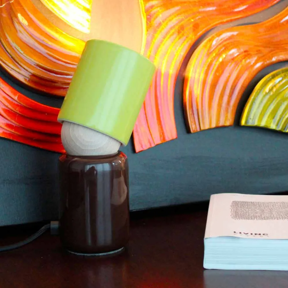 مصباح طاولة سيراميك بتصميم عصري مصنوع في إيطاليا آسيا Viadurini