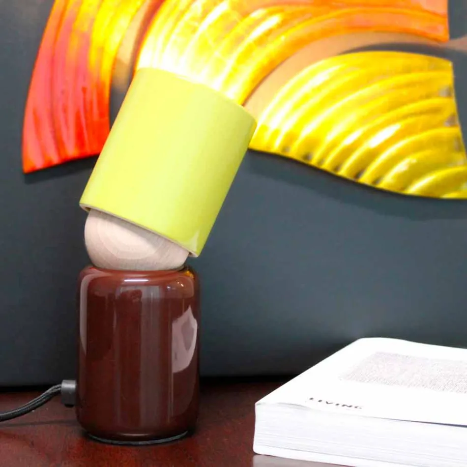 مصباح طاولة سيراميك بتصميم عصري مصنوع في إيطاليا آسيا Viadurini