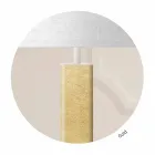 مصباح طاولة معدني مع غطاء قماشي صنع في إيطاليا - Jump Viadurini