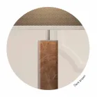 مصباح طاولة معدني مع غطاء قماشي صنع في إيطاليا - Jump Viadurini