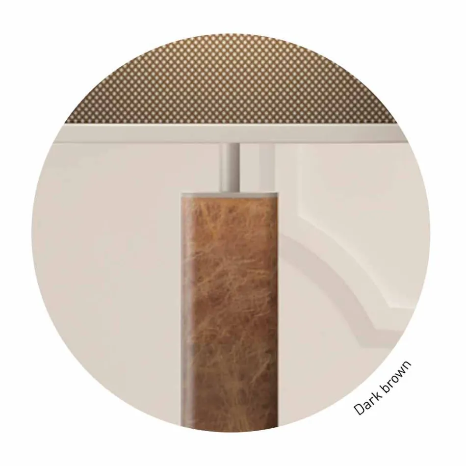 مصباح طاولة معدني مع غطاء قماشي صنع في إيطاليا - Jump Viadurini