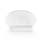 مصباح طاولة من البليكسيجلاس يعمل بتقنية LED، صنع في إيطاليا - رابونزل Viadurini