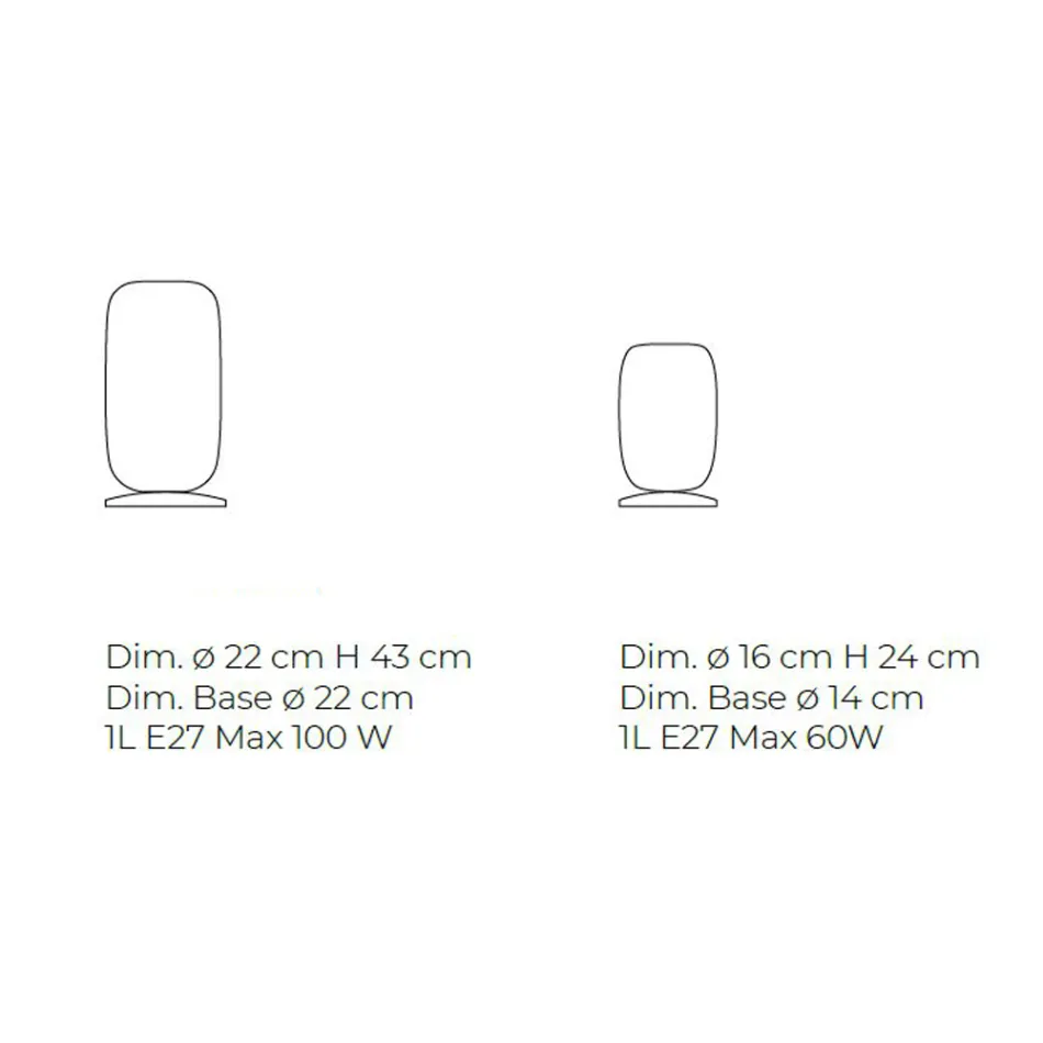 مصباح طاولة من الزجاج المنفوخ يدويًا في البندقية 16 22 سم - خيزران Viadurini