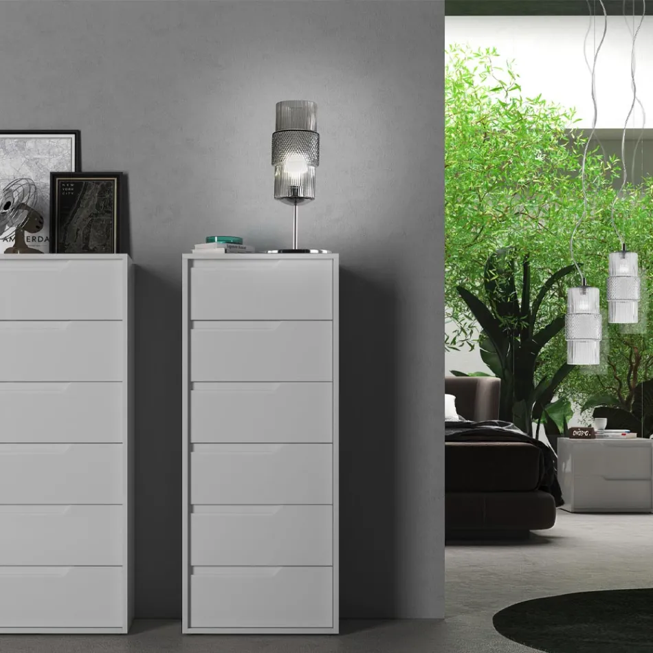 مصباح طاولة من الزجاج المنفوخ يدويًا بلون البندقية والمعدن - ساتومي Viadurini