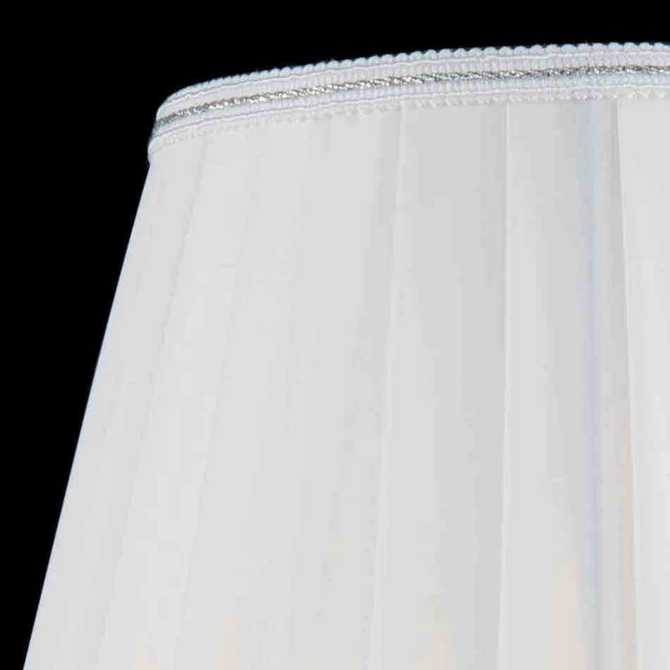 مصباح طاولة من زجاج اللبلاب الشفاف وزجاج الكريستال، صنع في إيطاليا Viadurini