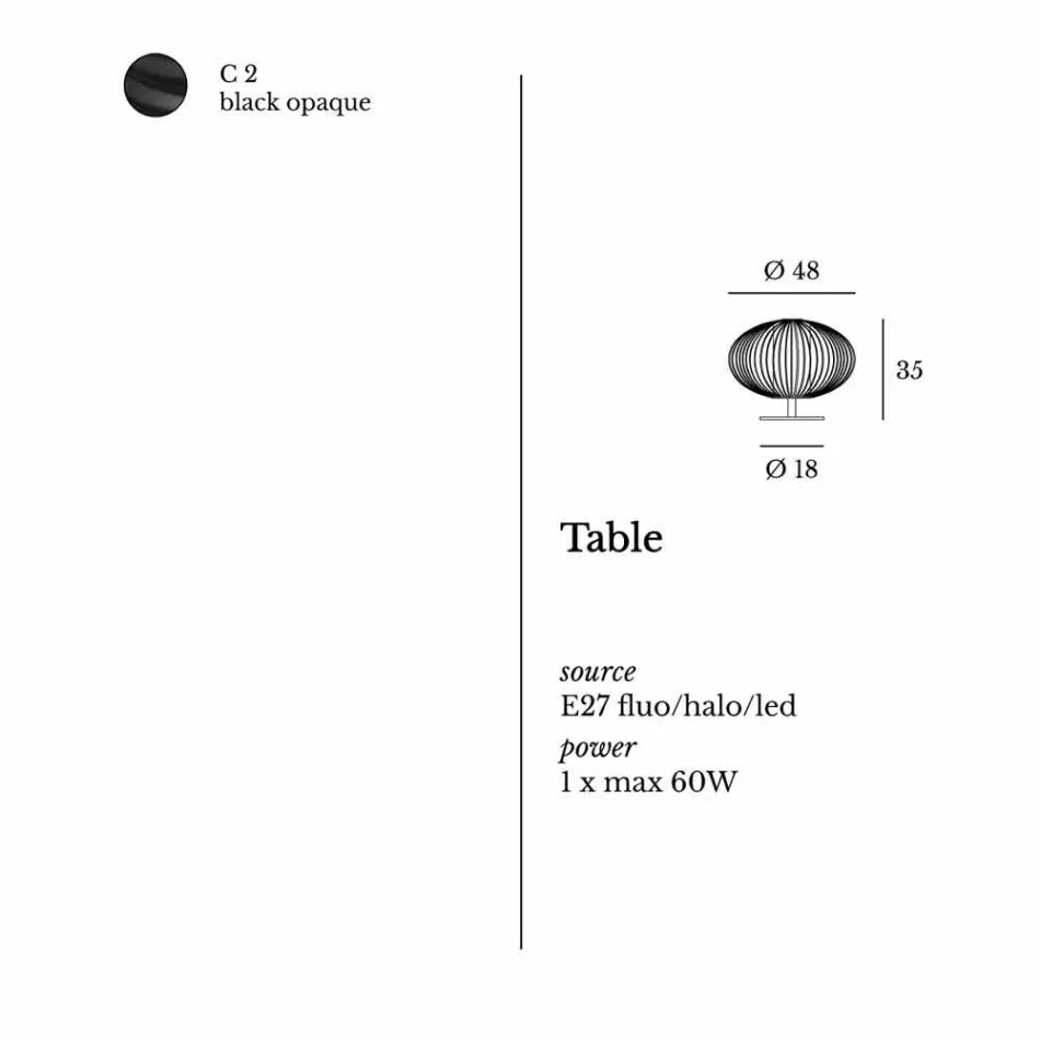 مصباح طاولة عصري من الفولاذ المطلي، Ø48xH35 سم، غابرييلا Viadurini