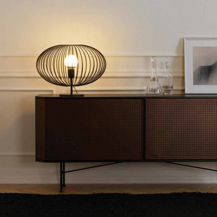 مصباح طاولة عصري من الفولاذ المطلي، Ø48xH35 سم، غابرييلا Viadurini