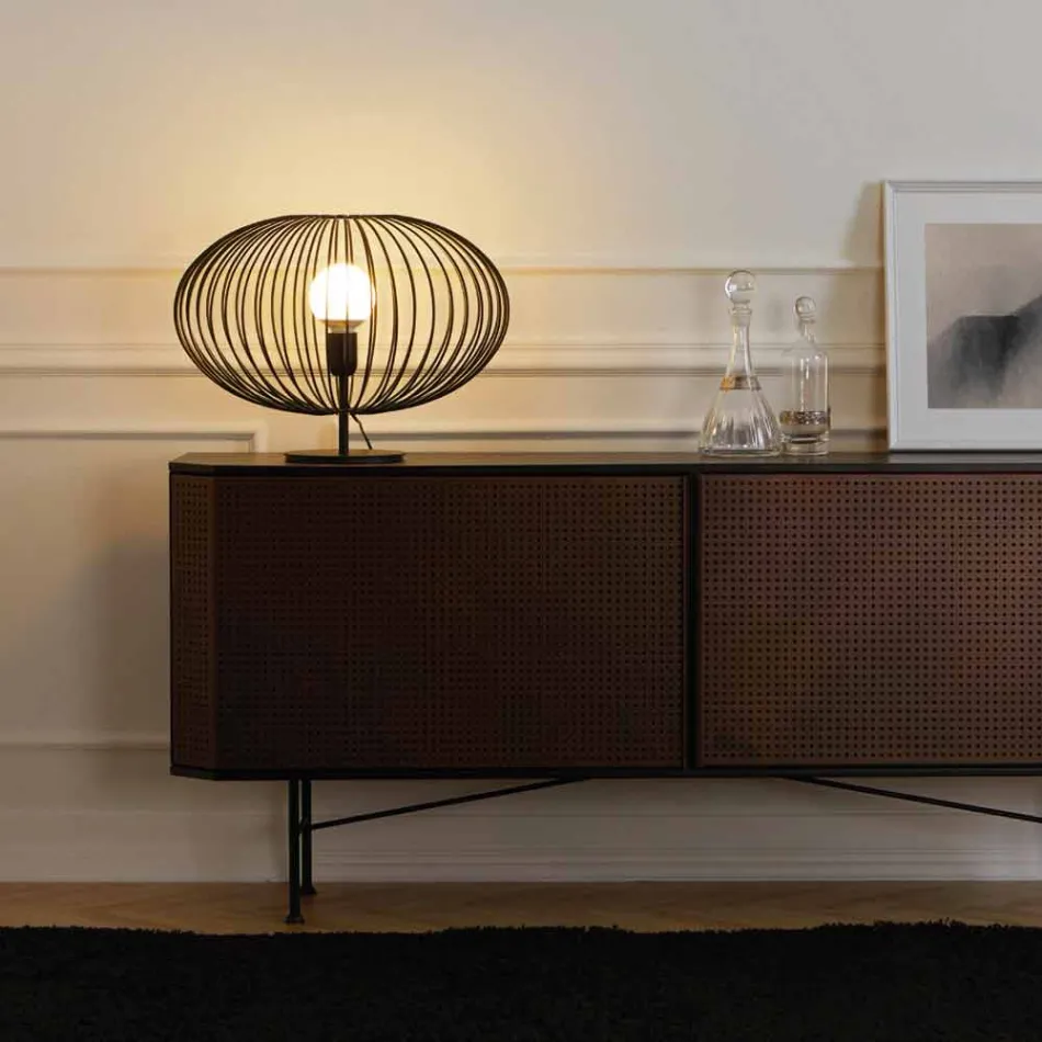 مصباح طاولة عصري من الفولاذ المطلي، Ø48xH35 سم، غابرييلا Viadurini