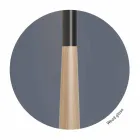 مصباح طاولة عصري مصنوع من المعدن والخشب والأورجانزا، صنع في إيطاليا - بوم Viadurini