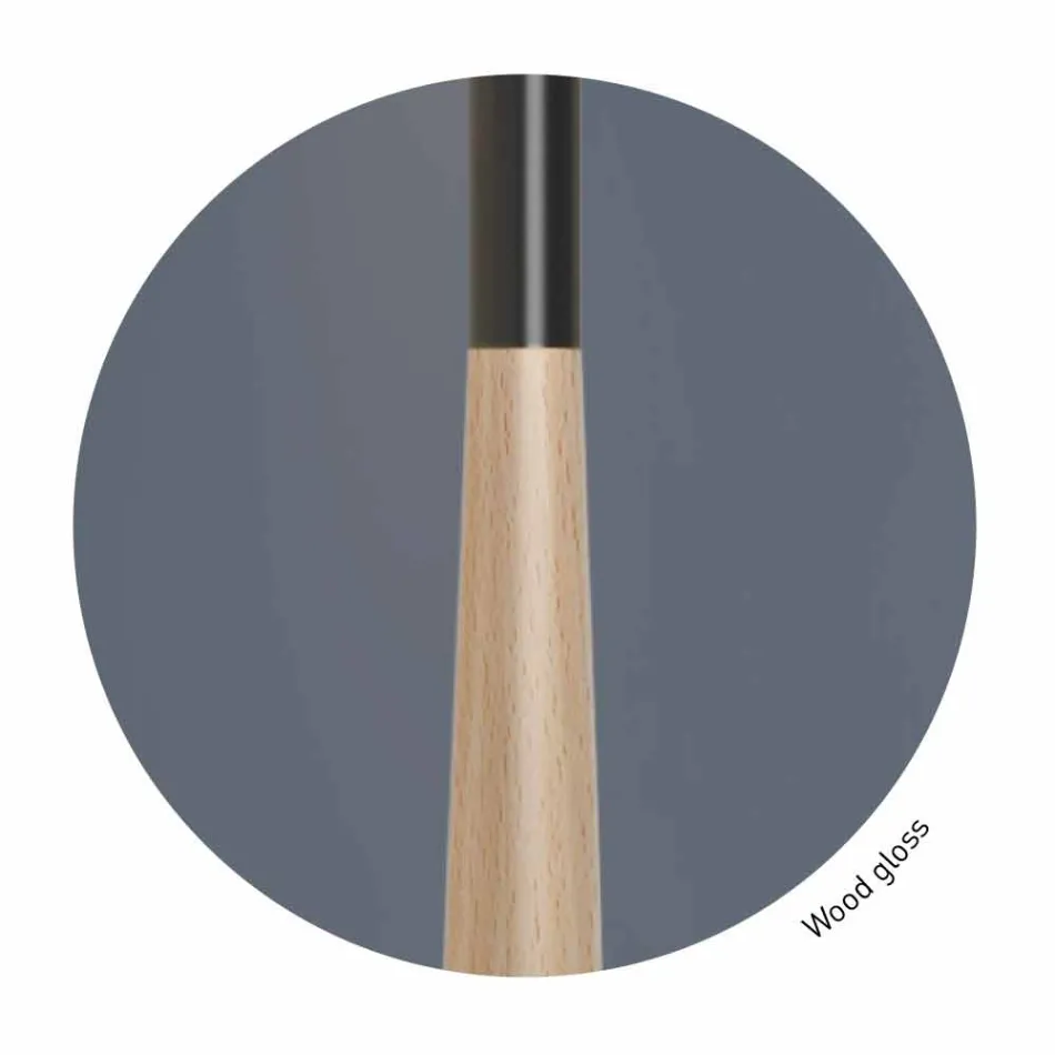 مصباح طاولة عصري مصنوع من المعدن والخشب والأورجانزا، صنع في إيطاليا - بوم Viadurini