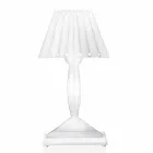 مصباح طاولة مُشكَّل، إضاءة LED من Ferla مصنوعة من زجاج شبكي Viadurini