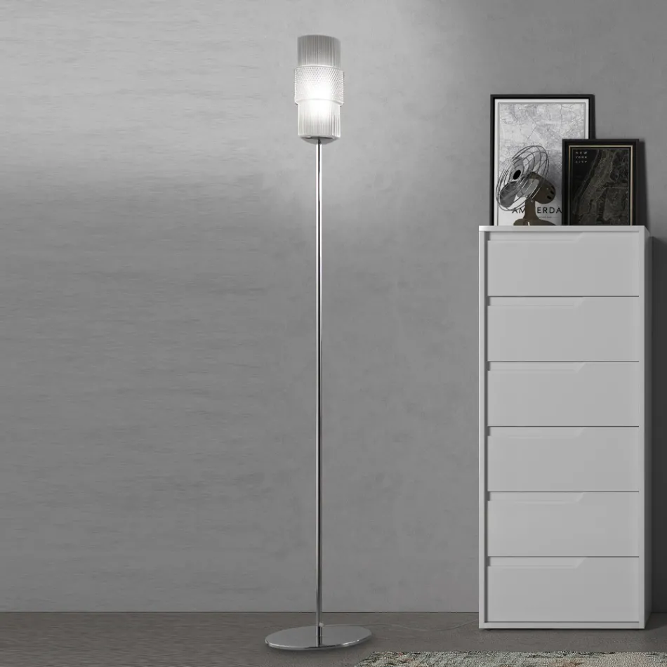 مصباح أرضي حرفي من الزجاج المنفوخ الفينيسي 30 سم - ساتومي Viadurini