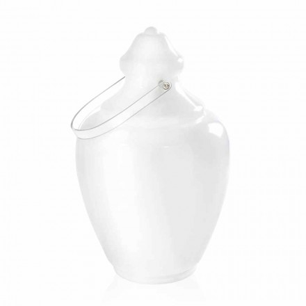 مصباح أرضي أبيض بتصميم زجاج شبكي بلون جيارا إتروسكاني - ليدي ماريان Viadurini