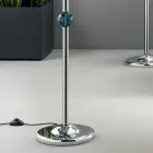 مصباح أرضي كلاسيكي من الزجاج الإيطالي الحرفي مع غطاء المصباح - Memore Viadurini