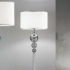 مصباح أرضي كلاسيكي من الزجاج الإيطالي الحرفي مع غطاء المصباح - Memore Viadurini