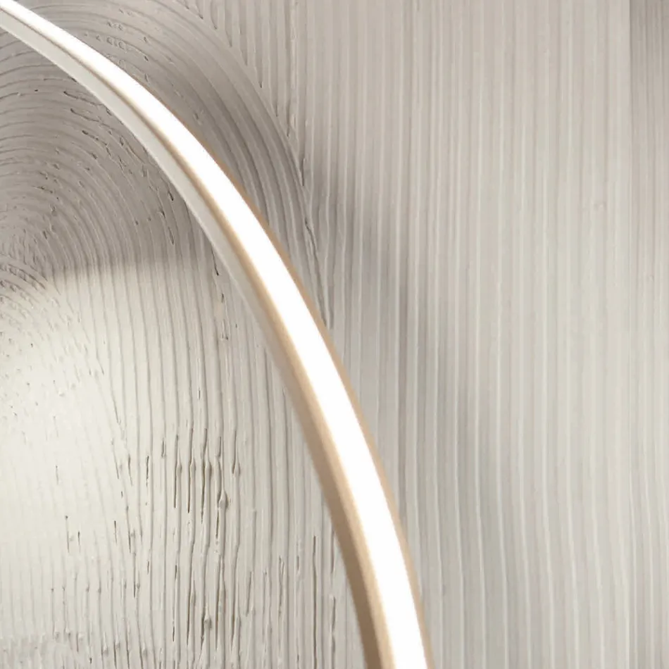 مصباح أرضي مع ضوء كشاف قابل للتعديل وضوء ثانٍ في الخلف - كافور Viadurini