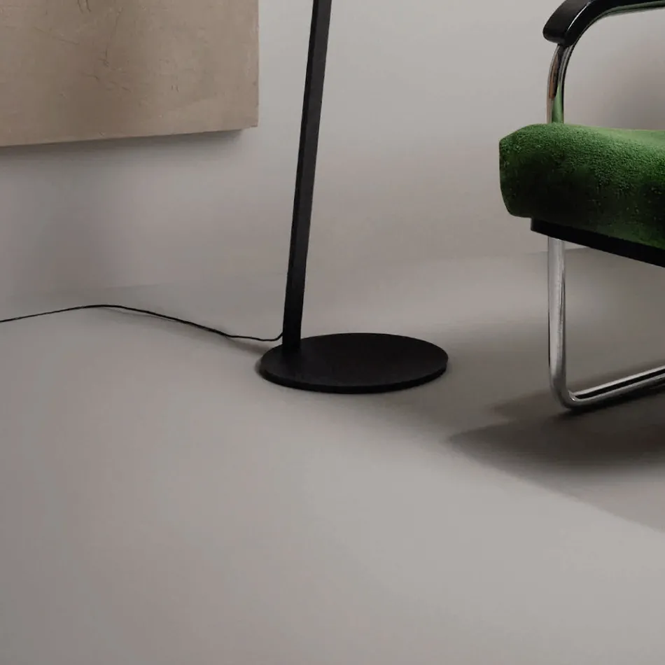 مصباح أرضي مع ضوء كشاف قابل للتعديل وضوء ثانٍ في الخلف - كافور Viadurini