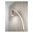 مصباح أرضي مع ضوء كشاف قابل للتعديل وضوء ثانٍ في الخلف - كافور Viadurini