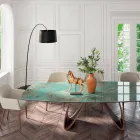 مصباح أرضي بساق من الكربون الأسود صنع في إيطاليا - تيرني Viadurini