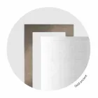 مصباح أرضي بتصميم معدني مع غطاء من الكتان، صنع في إيطاليا - بالي Viadurini