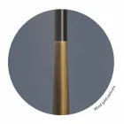 مصباح أرضي بتصميم معدني وخشبي وأورجانزا، صنع في إيطاليا - بوم Viadurini