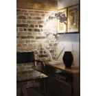 مصباح أرضي حديدي بتصميم عصري، صنع في إيطاليا - أمورفا Viadurini