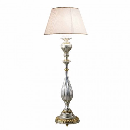 Wooden floor lamp produced by hand in Italy Rocco Viadurini