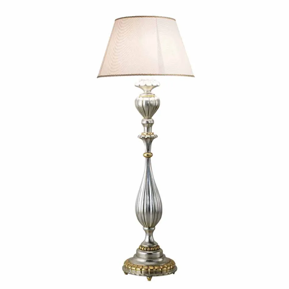 Wooden floor lamp produced by hand in Italy Rocco Viadurini