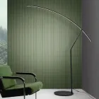 مصباح أرضي معدني مطلي بألوان مختلفة وإضاءة LED قابلة للتعتيم - خشب القيقب Viadurini