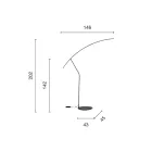 مصباح أرضي معدني مطلي بألوان مختلفة وإضاءة LED قابلة للتعتيم - خشب القيقب Viadurini