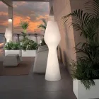 مصباح أرضي من البولي إيثيلين الأبيض مع إضاءة LED صنع في إيطاليا - رييس Viadurini