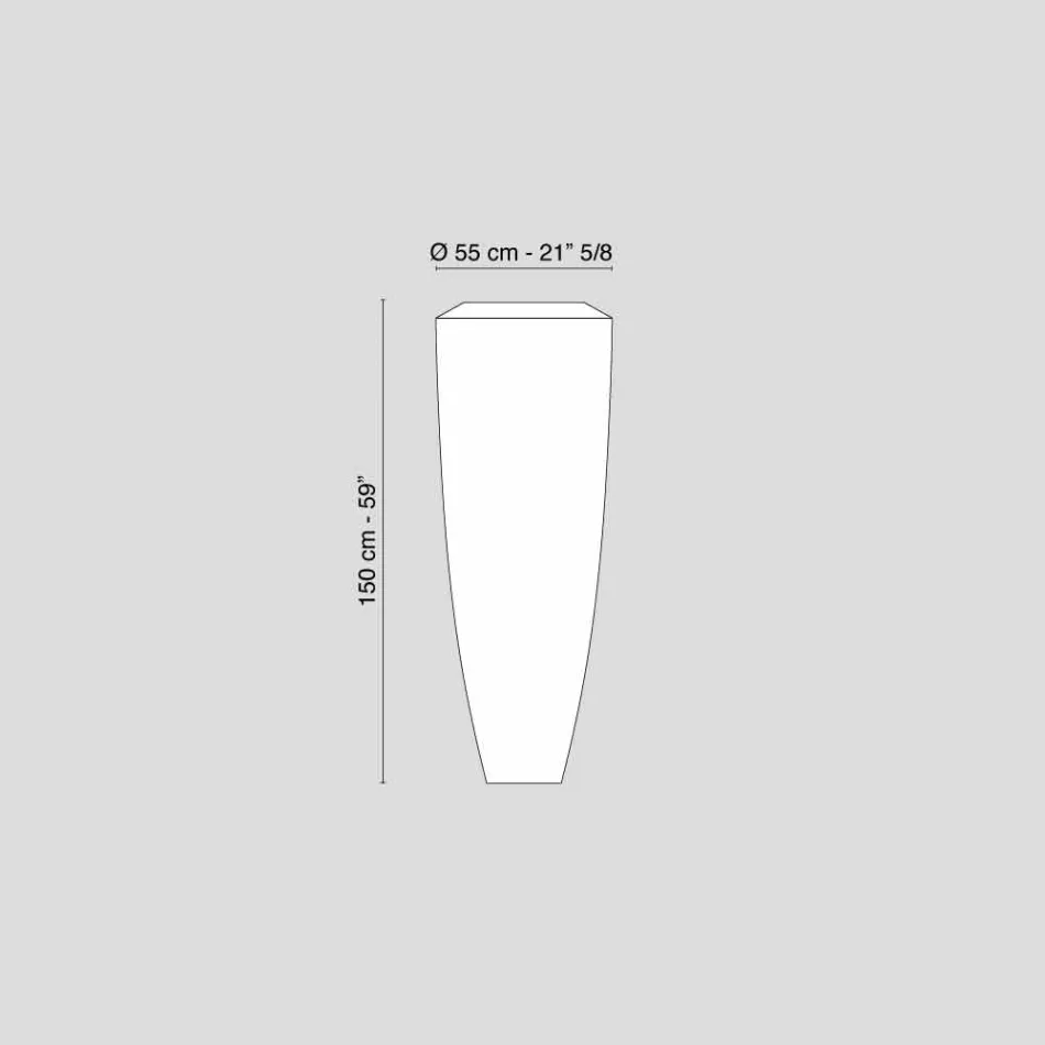 مصباح أرضي معاصر LED للاستخدام الداخلي من مادة LDPE Howitzer Big Viadurini