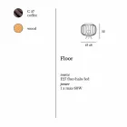 مصباح أرضي بتصميم عصري من الفولاذ Ø48xh.52 سم Leira Viadurini