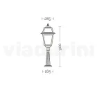 مصباح أرضي خارجي من الألومنيوم العتيق صنع في إيطاليا - دوروتي Viadurini