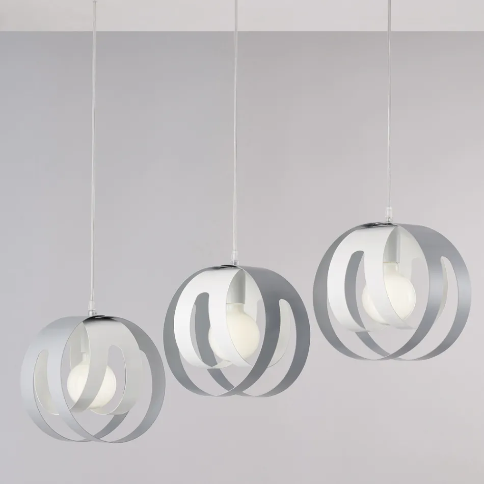 مصباح أنيق من الزجاج والمعدن، صنع في إيطاليا، للديكورات الداخلية الراقية - برج الحمل Viadurini