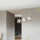 مصباح أنيق من الزجاج والمعدن، صنع في إيطاليا، للديكورات الداخلية الراقية - برج الحمل Viadurini