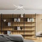 مصباح أنيق من الزجاج والمعدن، صنع في إيطاليا، للديكورات الداخلية الراقية - إدرا Viadurini