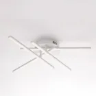 مصباح أنيق من الزجاج والمعدن، صنع في إيطاليا، للديكورات الداخلية الراقية - إدرا Viadurini