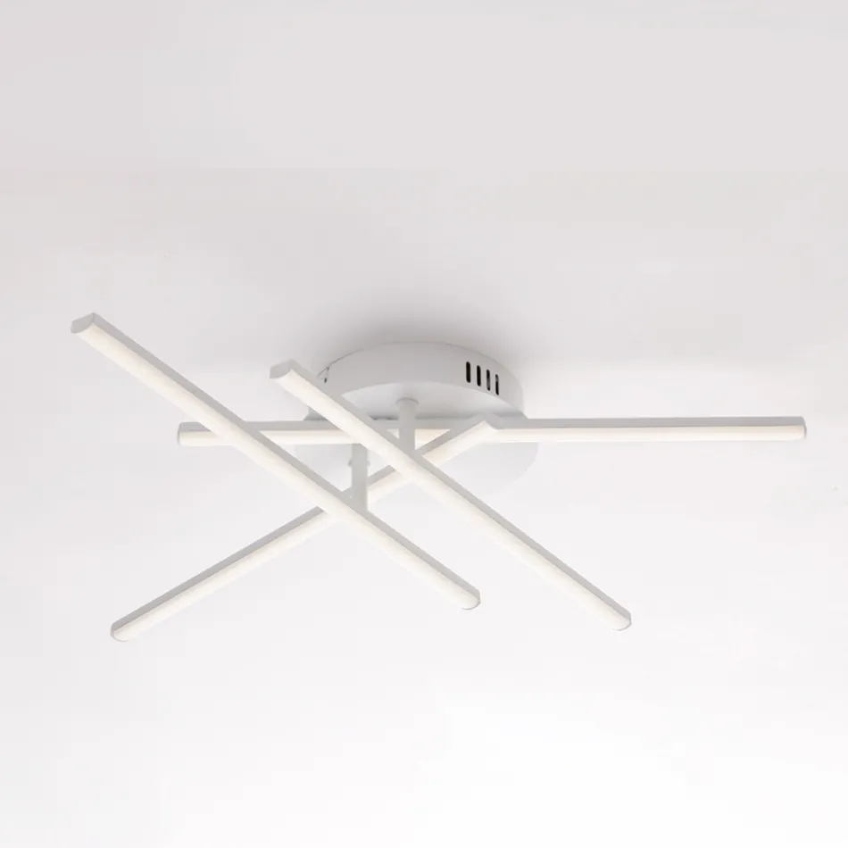 مصباح أنيق من الزجاج والمعدن، صنع في إيطاليا، للديكورات الداخلية الراقية - إدرا Viadurini