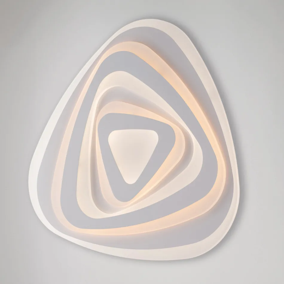 مصباح أنيق من الزجاج والمعدن، صنع في إيطاليا، للديكورات الداخلية الراقية - ريجل Viadurini