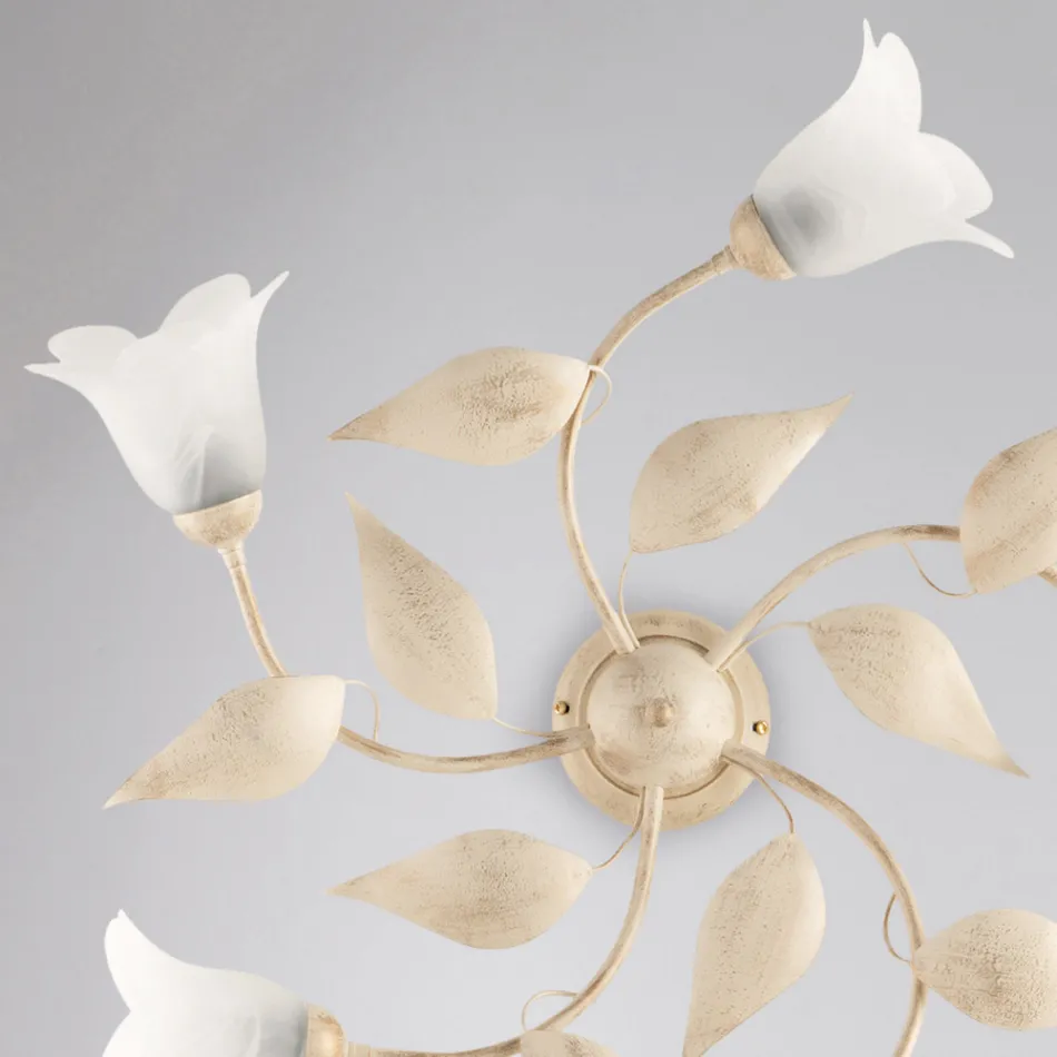 مصباح أنيق من الزجاج والمعدن، صنع في إيطاليا للديكورات الداخلية الراقية – سيريو Viadurini