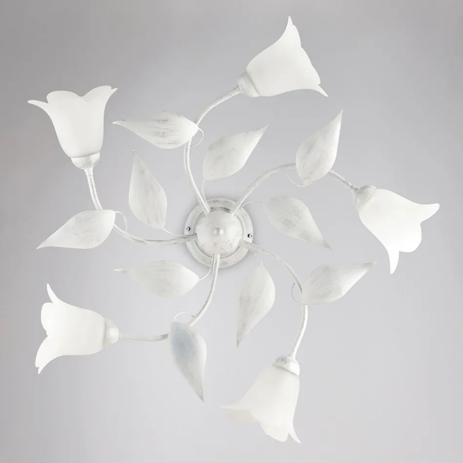 مصباح أنيق من الزجاج والمعدن، صنع في إيطاليا للديكورات الداخلية الراقية – سيريو Viadurini