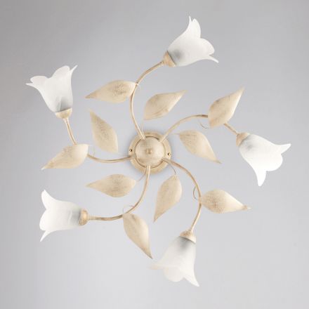 مصباح أنيق من الزجاج والمعدن، صنع في إيطاليا للديكورات الداخلية الراقية – سيريو Viadurini