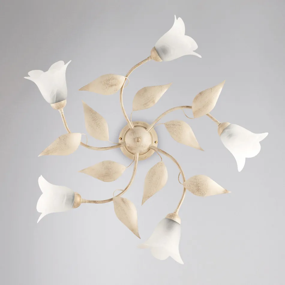 مصباح أنيق من الزجاج والمعدن، صنع في إيطاليا للديكورات الداخلية الراقية – سيريو Viadurini