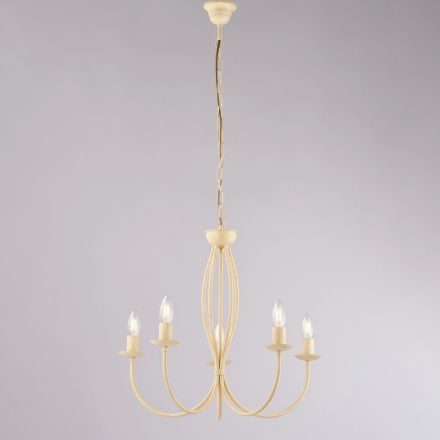 مصباح معدني أبيض بتصميم ريفي أنيق لديكور فاخر - روكيا Viadurini