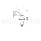 مصباح زجاجي بهيكل من الألومنيوم المصبوب، صنع في إيطاليا - سينتيلا Viadurini