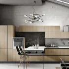 مصباح مصنوع في إيطاليا من الزجاج والمعدن للمساحات الراقية - فينيري Viadurini