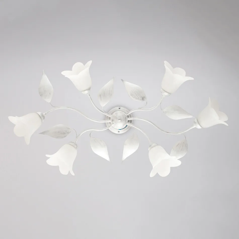 مصباح مصنوع في إيطاليا من الزجاج والمعدن، مناسب للأثاث الأنيق – سيريو Viadurini