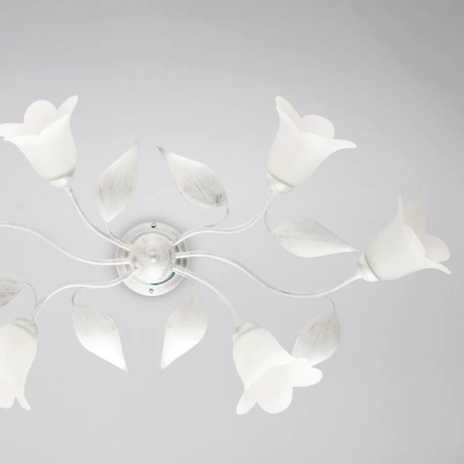 مصباح مصنوع في إيطاليا من الزجاج والمعدن، مناسب للأثاث الأنيق – سيريو Viadurini