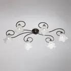 مصباح مصنوع في إيطاليا من الزجاج والمعدن، مناسب للديكورات الداخلية الراقية – كوميتا Viadurini